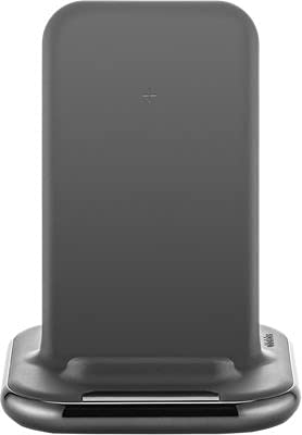 Ubio Labs Shadow 10W Fast Wireless Charger Stand for iPhone, Samsung, Qi-Enabled Phones - Sleek Black Design | Perfect for Home, Office & Nightstand Charging