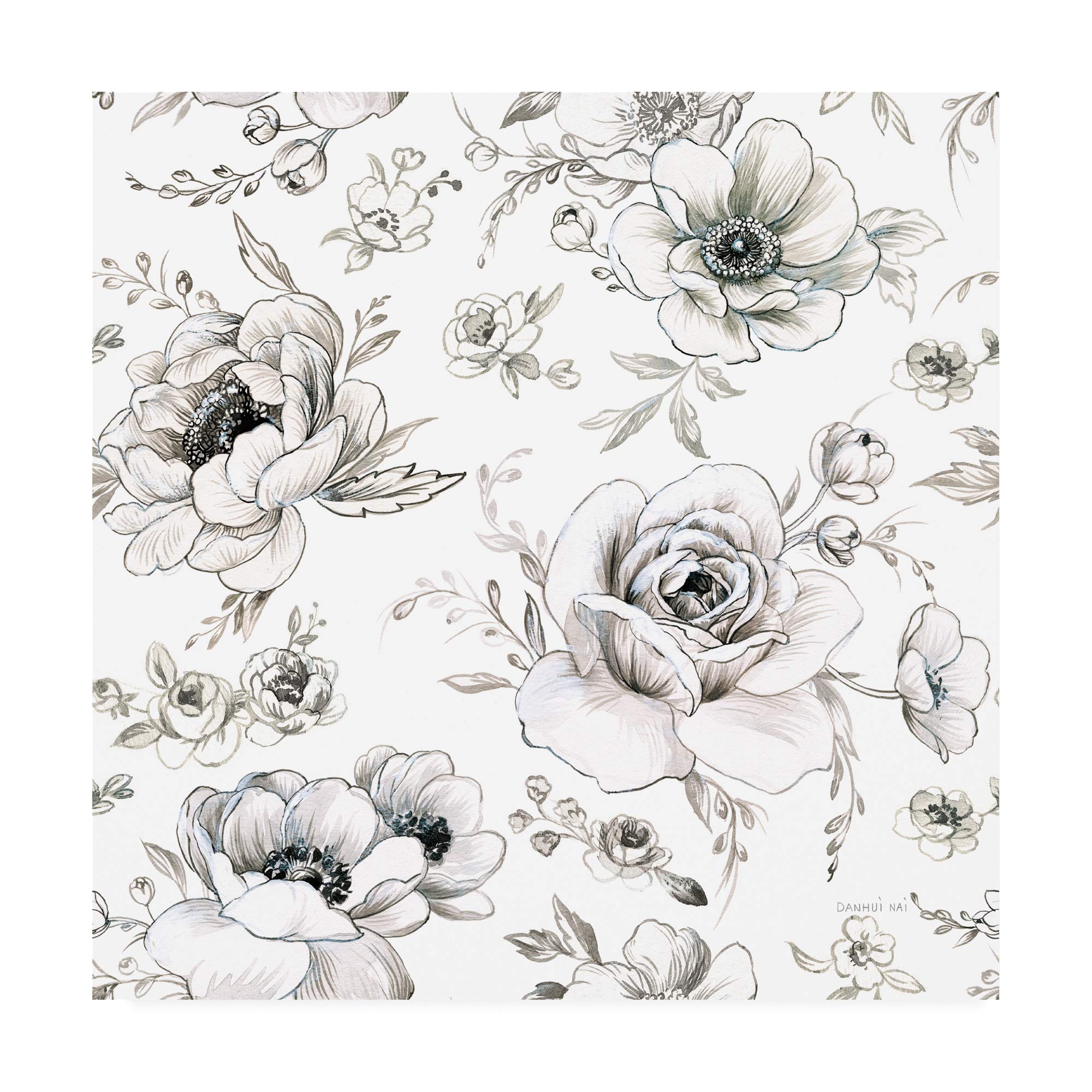Danhui Nai Garden Pattern VA Fine Art Sketchbook - 35x35 White Drawing Paper for Artists, Sketching & Watercolor Painting | Perfect for Nature-Inspired Art Projects, Studio Work & Gift Giving
