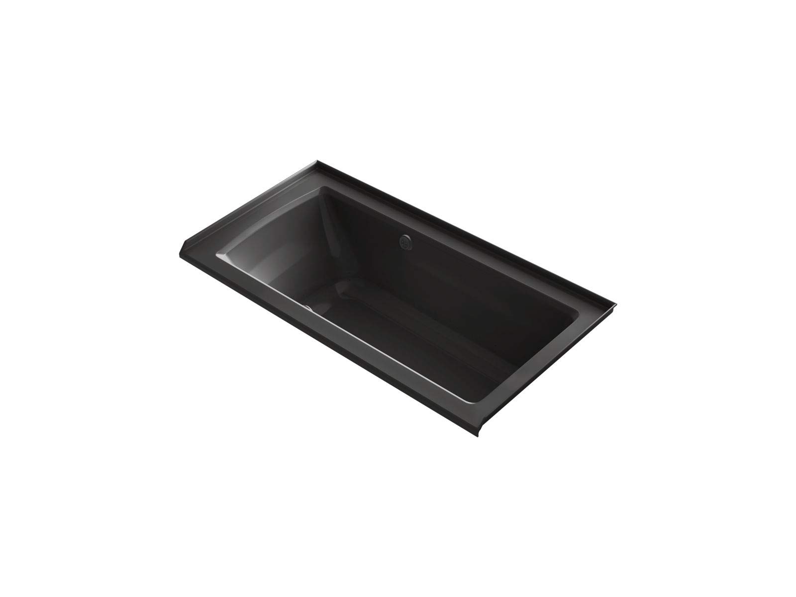 Kohler K-1947-GHRW-7 Archer Bathtub in Black - Modern Freestanding Soaking Tub for Luxury Bathroom & Spa Relaxation