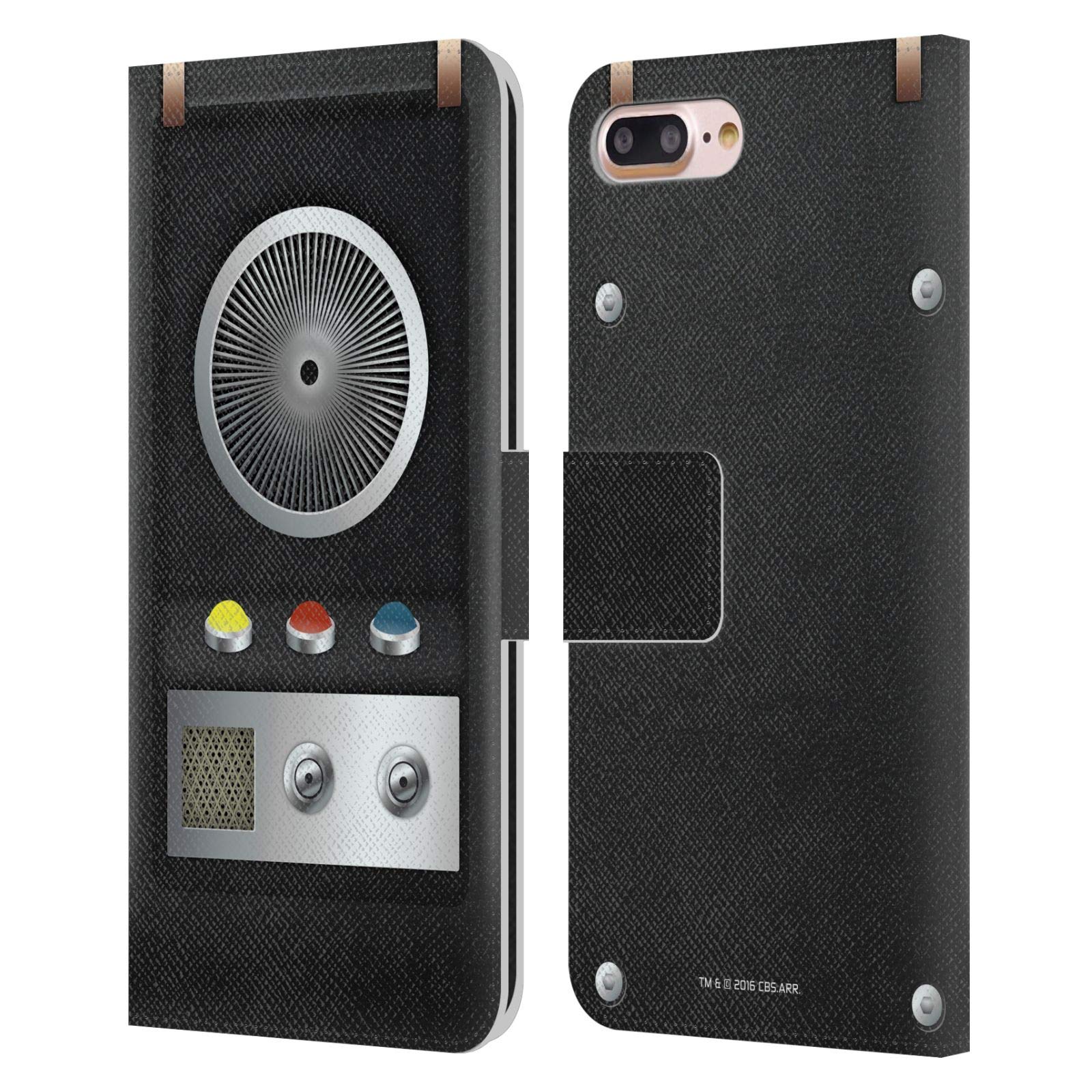 Official Star Trek Communicator Leather Wallet Case for iPhone 7 Plus/8 Plus - Licensed Book Style Phone Cover - Perfect for Trekkies & Sci-Fi Fans (Ideal for Conventions, Gifts & Everyday Use)