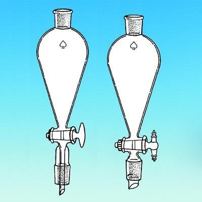 9506-04 Glass Separatory Funnel with Ground Glass Stopper - 60mL Lab Funnel for Liquid Extraction, Chemical Separation & Essential Oil Distillation - Perfect for Chemistry Labs, Research & DIY Essential Oil Production