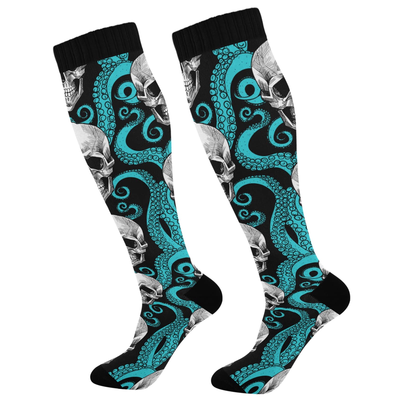 Fisyme Compression Socks for Women & Men - Warm, Comfortable Athletic Crew Socks for Running, Hiking, Cycling - Perfect for Workouts, Sports & Outdoor Activities