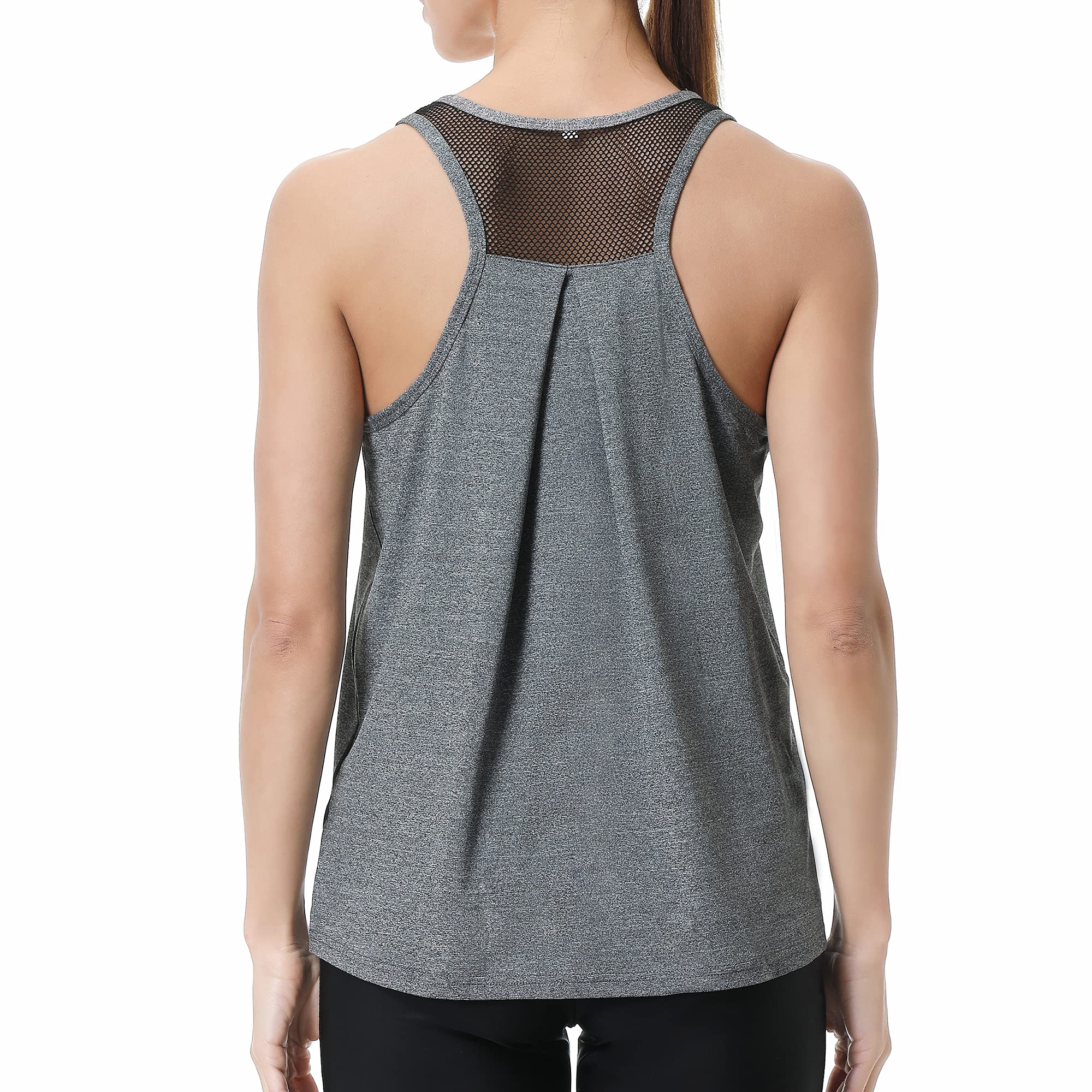 Women's Workout Tank Tops - Sleeveless Racerback Yoga Shirts for Running, Gym & Fitness | HISOKOI Loose Fit Athletic Tops for Women