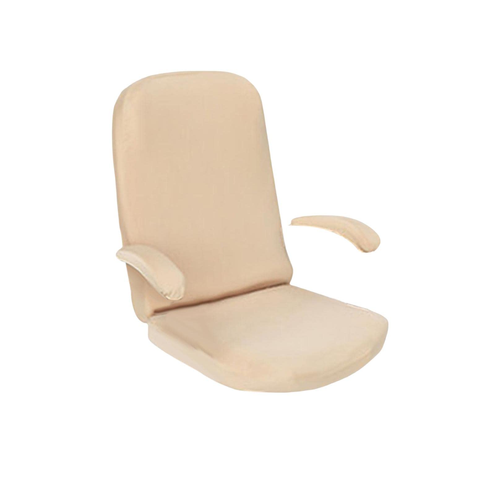 Stretchable Swivel Computer Chair Cover - Office & Desk Chair Protector - Beige - Perfect for Home Office, Gaming & Workspace Furniture Protection
