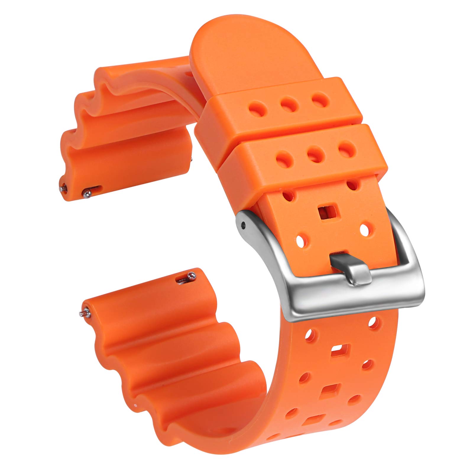Premium Carty Silicone Watch Bands - Quick Release Rubber Straps for Men & Women, 20mm 22mm 24mm Waterproof Watch Strap - Perfect for Swimming, Fitness & Everyday Wear