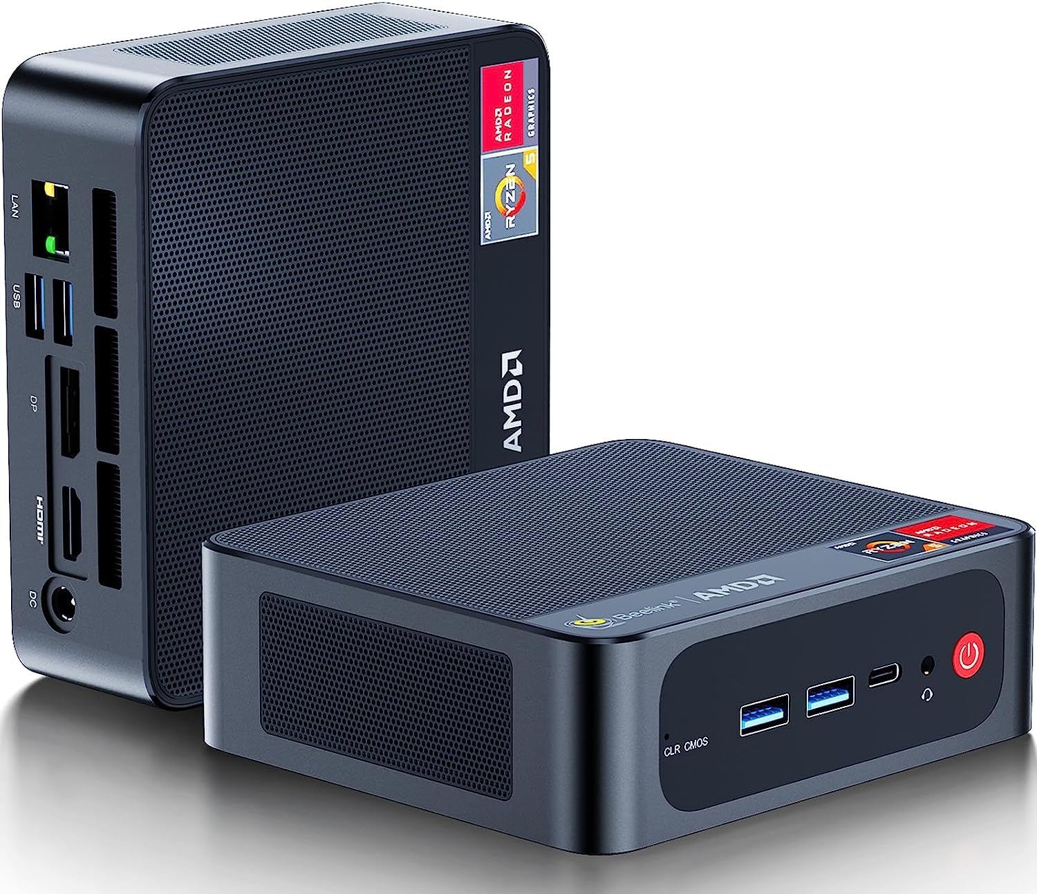 Beelink SER5 Pro Mini PC - AMD Ryzen 7 5825U (8 Core 16 Thread, up to 4.5GHz), 16GB DDR4 RAM, 500GB NVMe SSD, 4K@60Hz Triple Display, WiFi 6, BT5.2 - Perfect for Gaming, Office Work & Home Entertainment