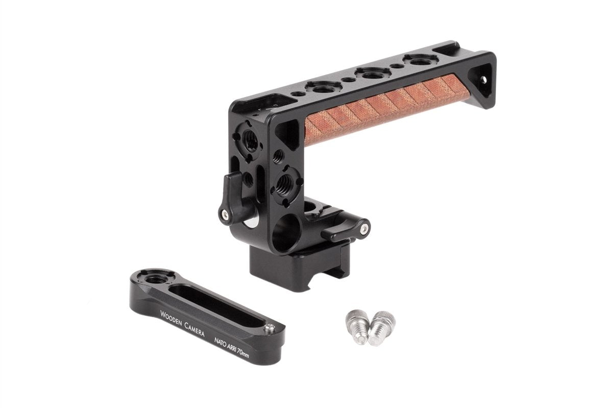 NATO Handle Plus V2 Kit with ARRI 70mm Rail & 1.67 Screw Channel - Professional Camera Grip for DSLR, Mirrorless & Cinema Cameras - Perfect for Filmmaking, Vlogging & Studio Photography