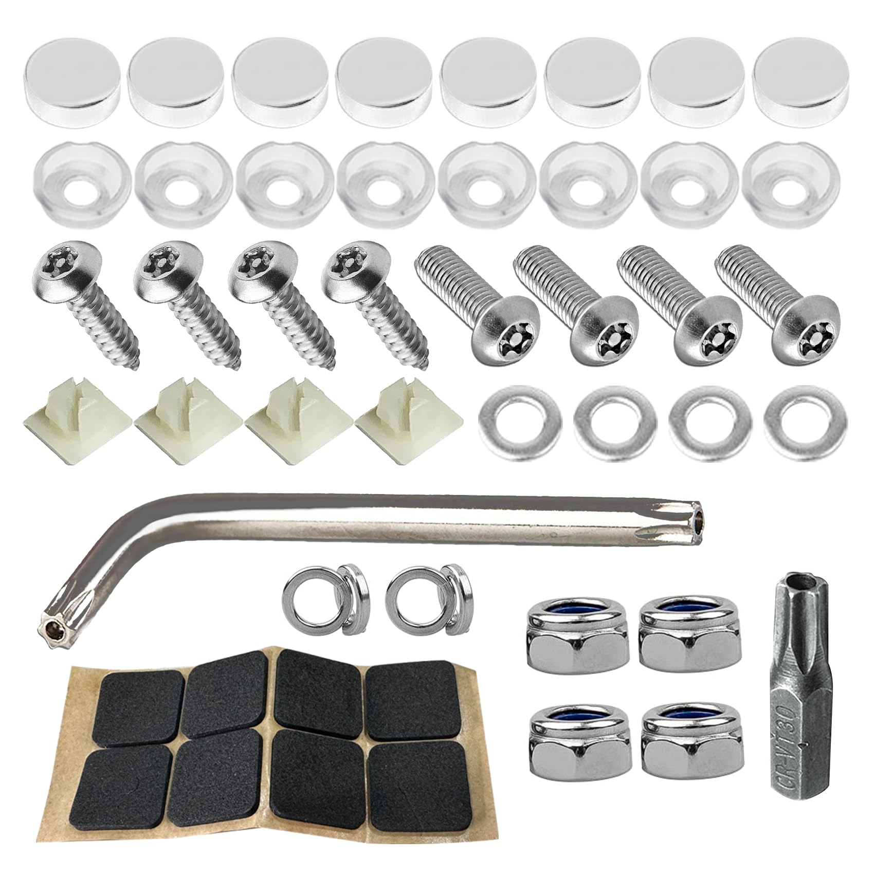 Anti Theft License Plate Screws - Stainless Steel Security Bolts for Car Mounting | Durable & Rustproof