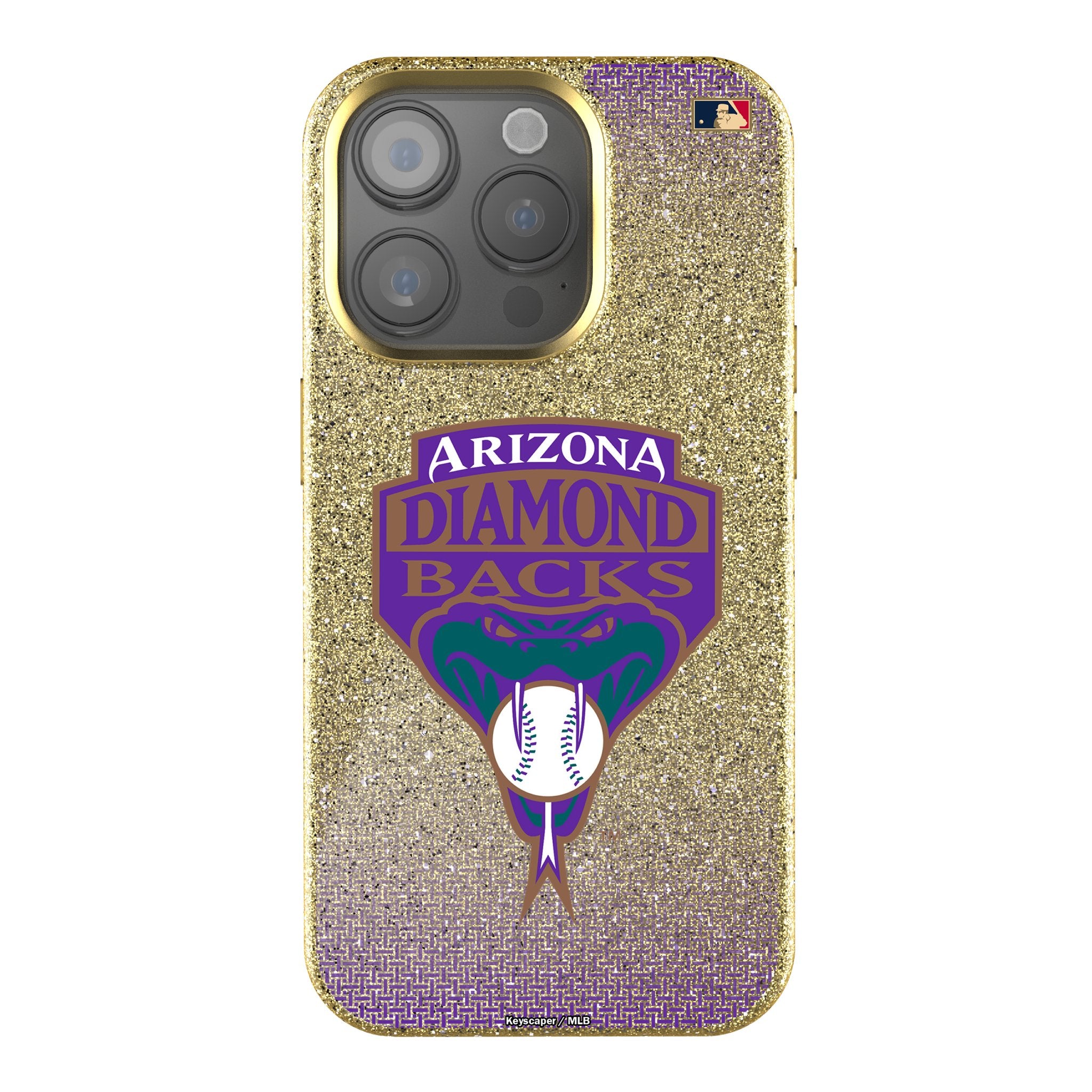 Arizona Diamondbacks 1999-2006 Cooperstown Collection Linen Bling Phone Case for iPhone 14/13/12/11 Pro Max - Stylish Baseball Team Design for Fans & Game Days