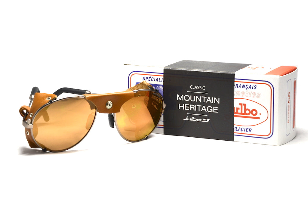 Julbo Cham Brass Fawn Polarized Sunglasses for Men & Women - UV400 Protection, Lightweight Frame - Perfect for Hiking, Running, and Outdoor Adventures