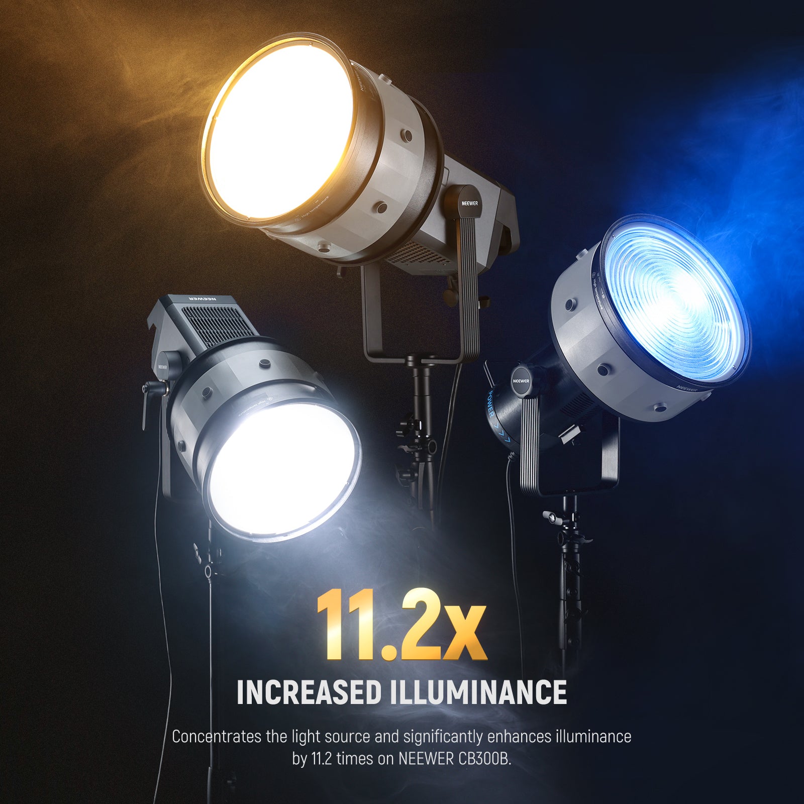 NEEWER CSF10 10-Inch Fresnel Lens with 35° Beam Angle - Perfect for Stage Lighting, Photography, and Film Production