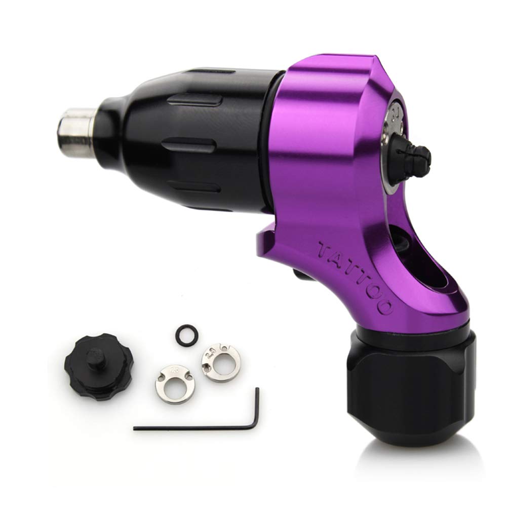 Professional Rotary Tattoo Machine - Aluminum Alloy Liner & Shader Kit with Safety Features (Purple) | Ideal for Tattoo Artists, Beginners & Studio Use