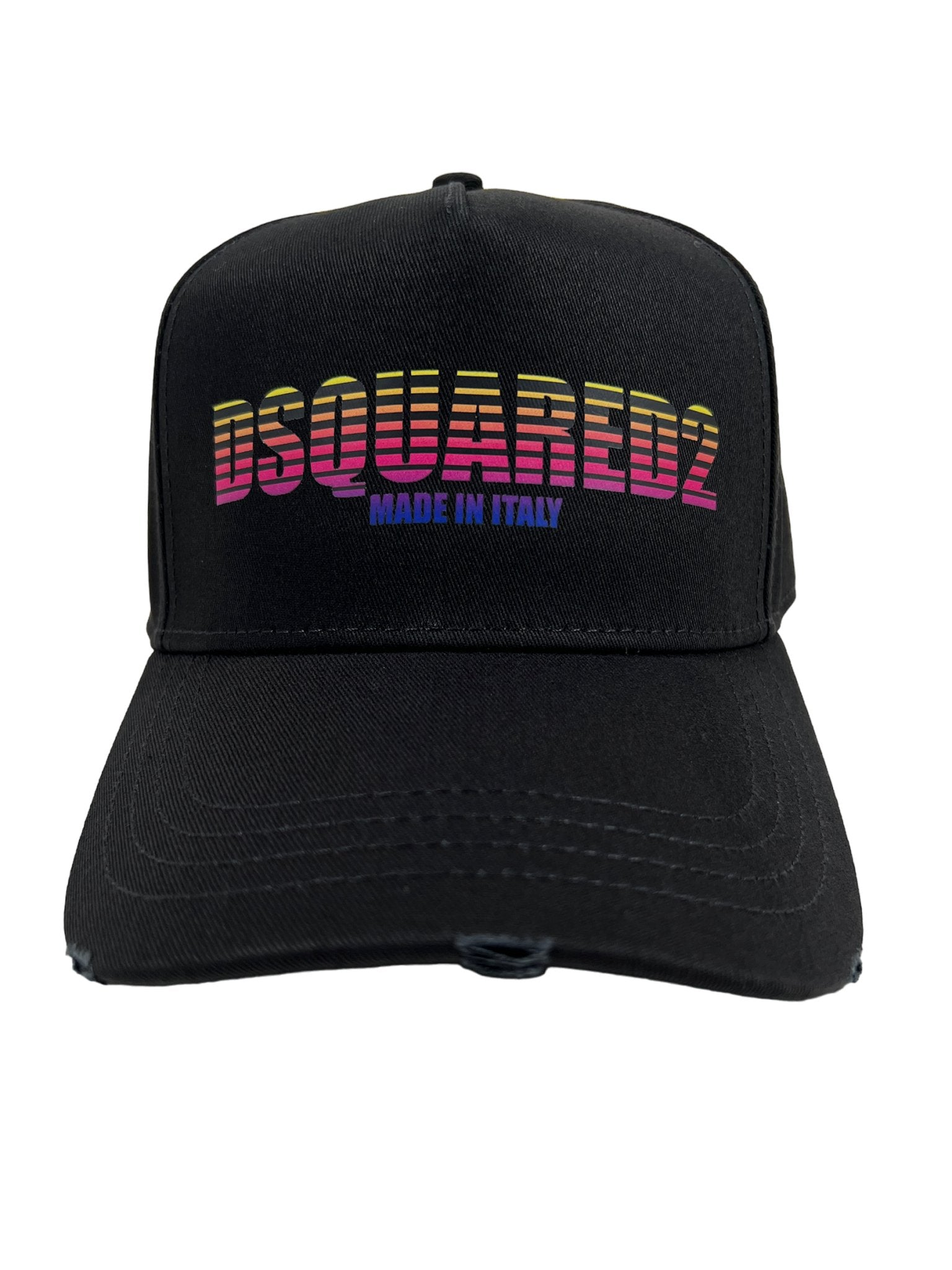 Dsquared2 BCM0806 D2 Logo Baseball Cap - Stylish Gabardine Fabric in Nero Black - One Size Fits All - Perfect for Streetwear, Casual Outfits & Fashion Statements