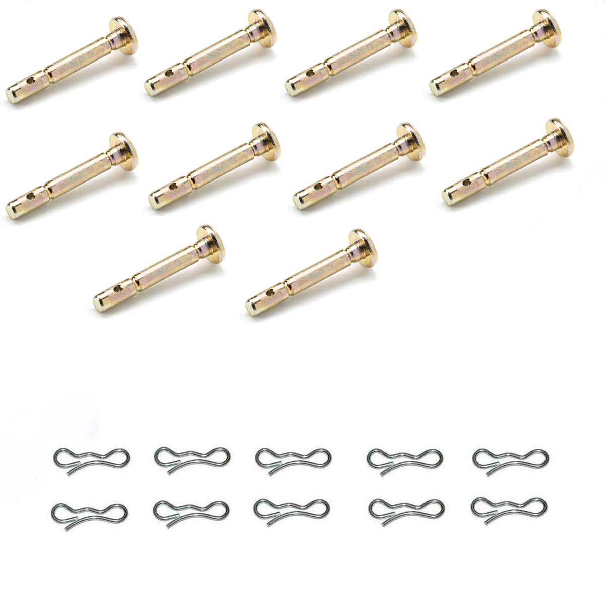 10PK Shear Bolts w/Bow Tie Pins for MTD, Craftsman, Husqvarna - Mower Parts