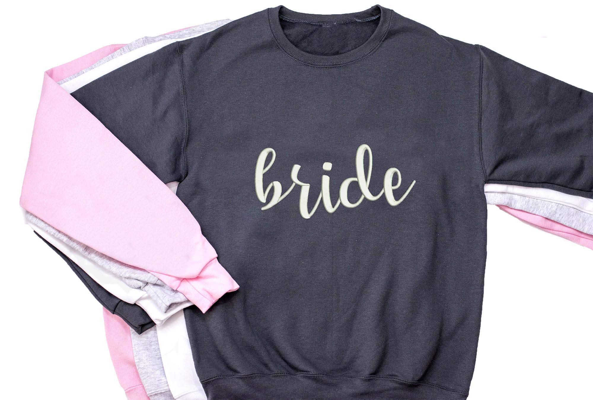 Embroidered Bride Crew Sweatshirt - Wedding Party & Bachelorette