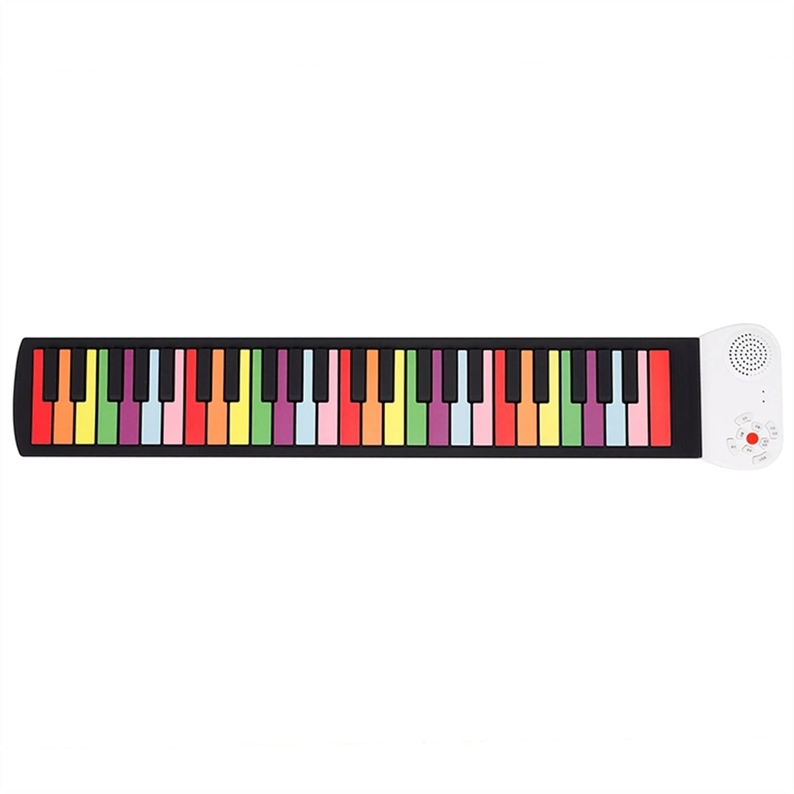 49-Key FLFL Electronic Folding Piano | Portable Rainbow Roll Up Keyboard with Built-in Speaker | Perfect for Travel, Home Practice & Music Education