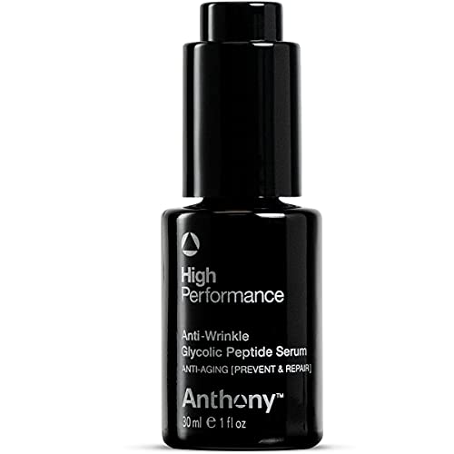 Anthony Anti-Wrinkle Glycolic Peptide Serum 1 Fl Oz - Glycolic Acid & Peptide Complex with Biotin, Pullulan & Algae Extract - Anti-Aging, Lifting, Tightening & Hydrating Facial Serum for Wrinkles & Fine Lines - Perfect for Nighttime Skincare Routine & Daily Moisturizing