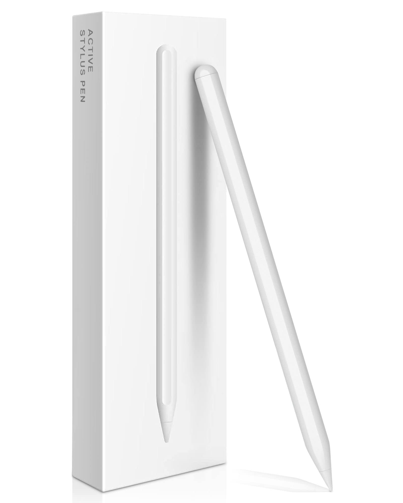 2nd Gen Magnetic Wireless Charging Stylus Pen - Compatible with iPad Pro 11 (1/2/3/4), iPad Pro 12.9 (3/4/5/6), iPad Air 4/5 & iPad Mini 6 - White | Perfect for Digital Art, Note Taking & Professional Work
