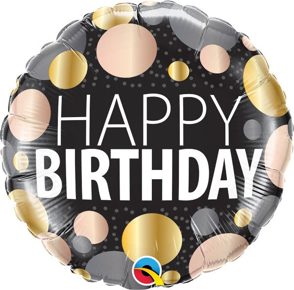 18th Birthday Decorations - Big Metallic Dots Balloons for Party Decor, Baby Shower, Anniversary & Graduation Celebrations