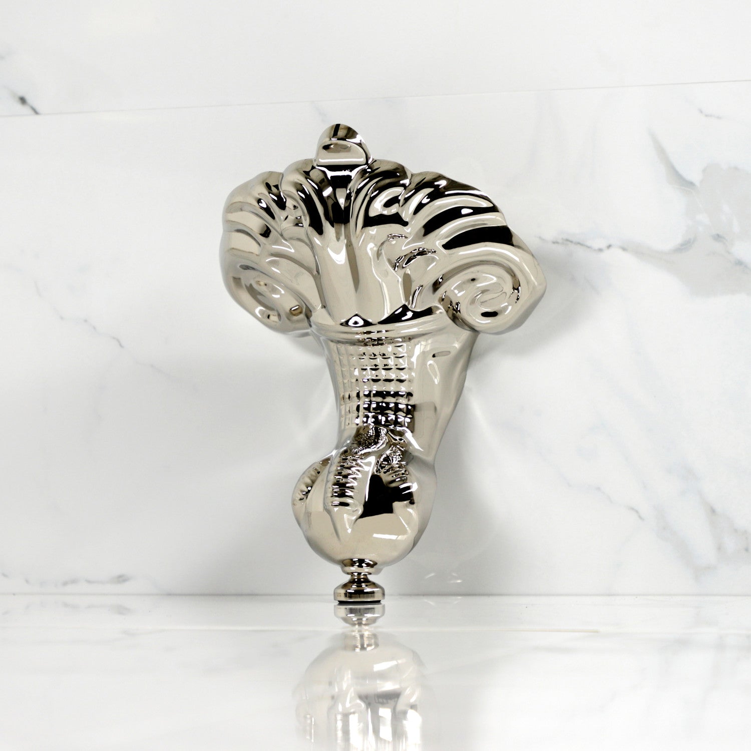 Aqua Eden VFMHJN6 4-Piece Eagle Claw Aluminum Tub Feet Set in Polished Nickel - Perfect for Bathtub Support and Bathroom Renovation