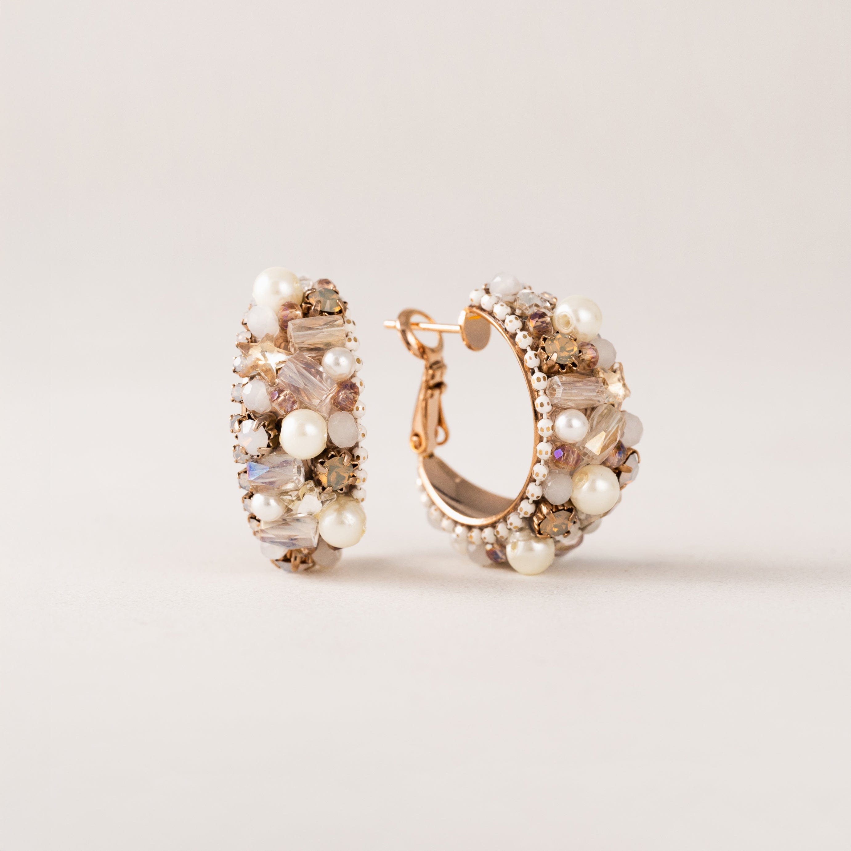 Elegant Gardenia Hoop Earrings for Women - Floral Gold Plated Dangle Earrings - Perfect for Weddings, Parties & Everyday Wear