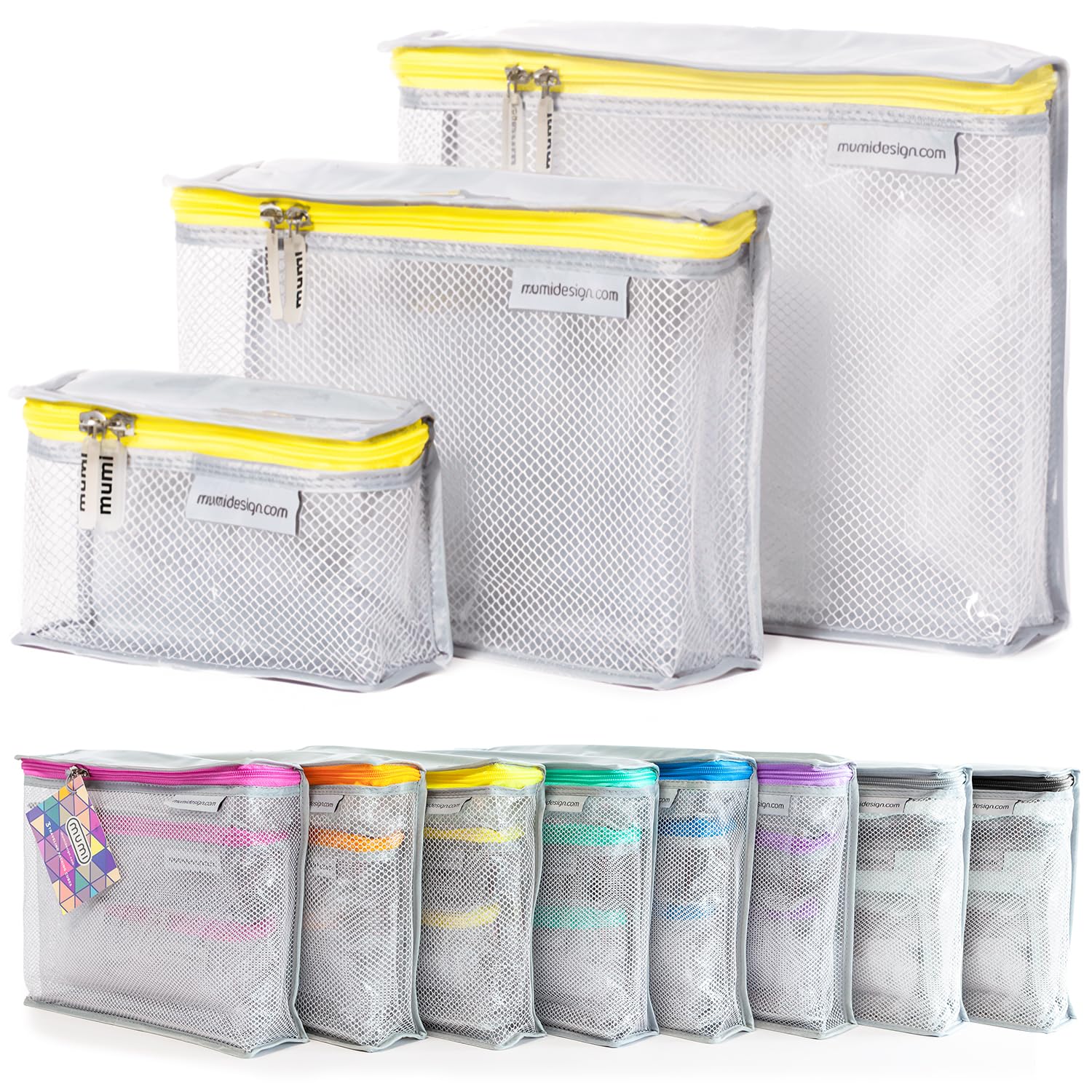 Waterproof Travel Toiletry Bag Set of 3 - Clear Cosmetic Organizer for Women & Men - Lightweight Hanging Toiletry Pouch for Skincare, Makeup, Shampoo - Perfect for Air Travel, Camping & Gym Essentials