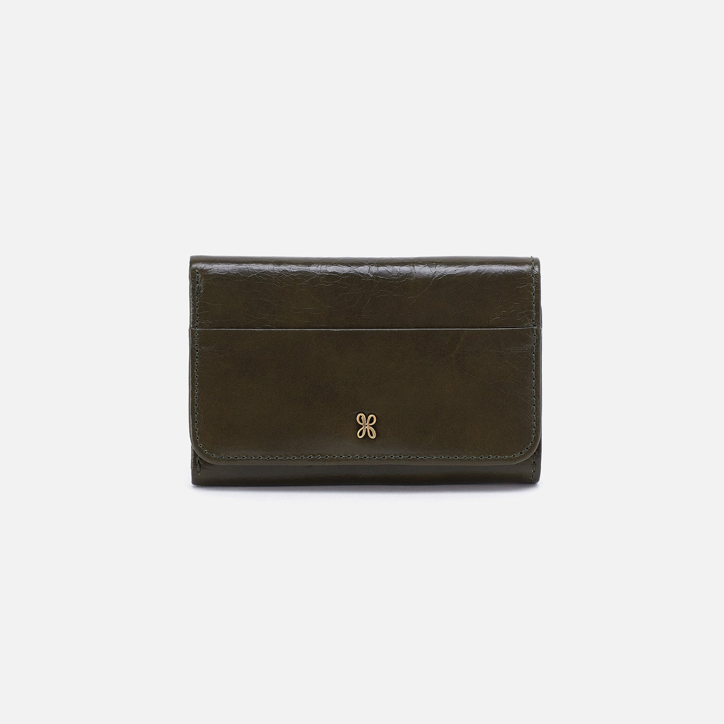 Jill Trifold Wallet for Women - Premium Polished Leather with RFID Protection - Deep Moss Green - Slim & Stylish Wallet for Everyday Use, Travel, and Business