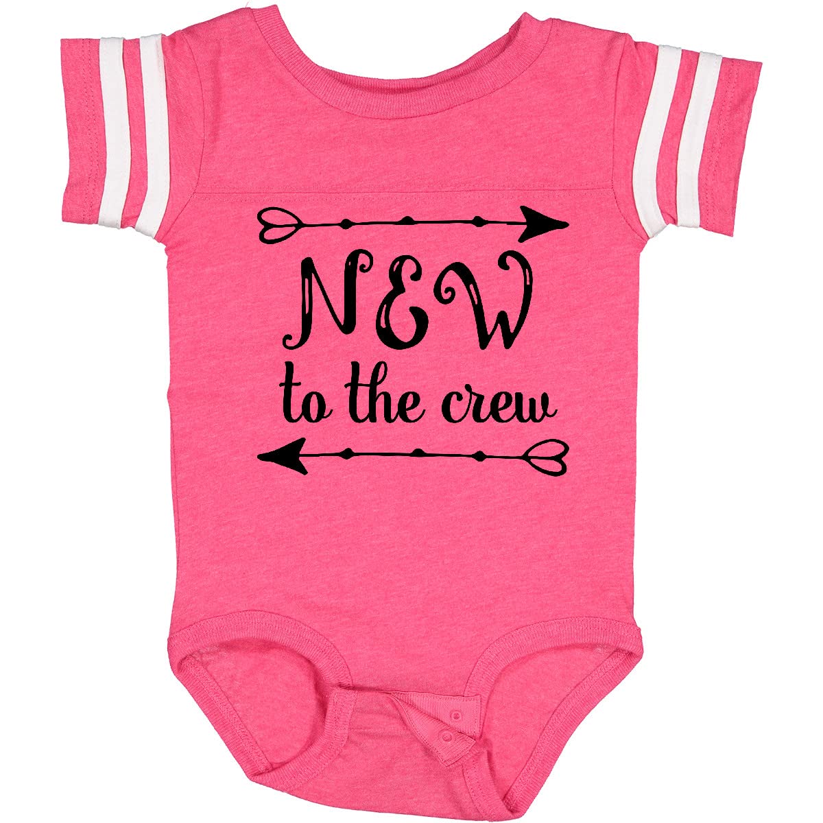 Inktastic Baby New to The Crew Arrows Baby Bodysuit - Soft Cotton Onesie for Newborns & Infants | Perfect for Baby Showers, Birth Announcements & Family Photos