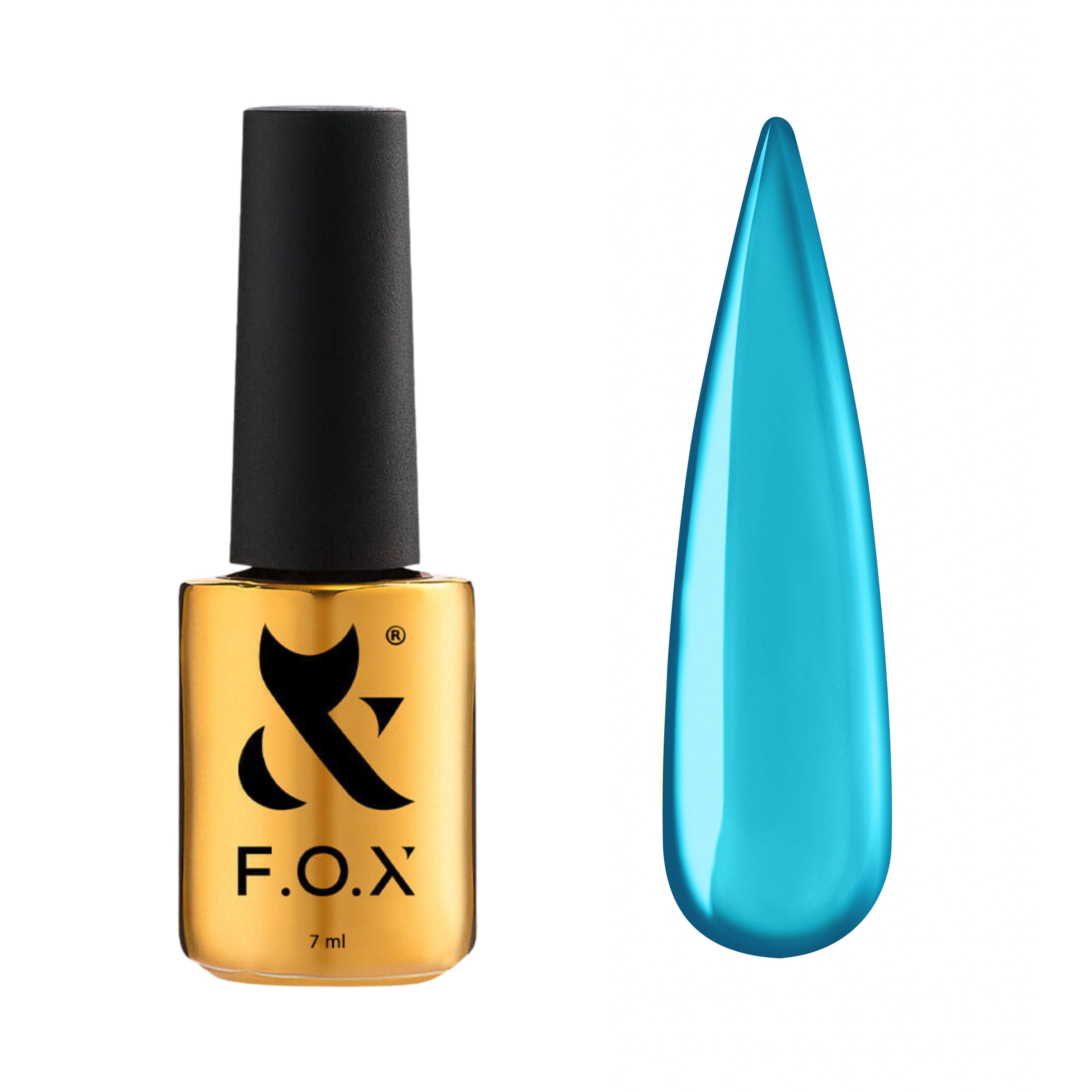 F.O.X Top Rainbow 004 Nail Polish - 7ml Long Lasting Glitter Gel Polish for Nail Art - Perfect for Manicures, Pedicures & DIY Nail Designs