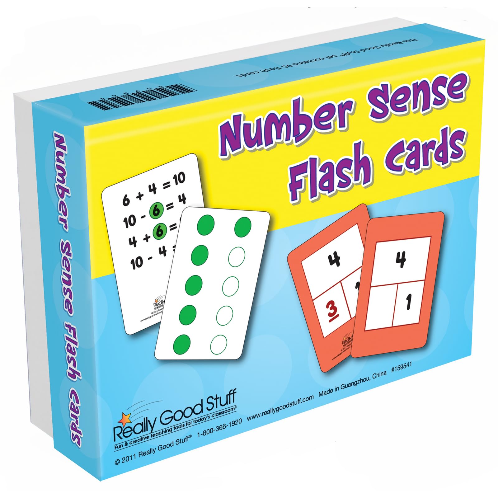 Number Sense Flash Cards - 95 Math Learning Cards for Kids | Classroom & Homeschool Educational Games | Counting, Addition & Subtraction Practice