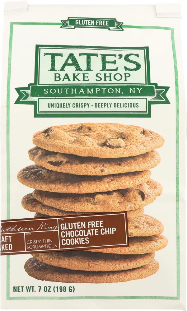 Tate's Bake Shop Gluten-Free Chocolate Chip Cookies, 12 Pack (7 oz Each) - Perfect for Snacking, Gifts & Parties