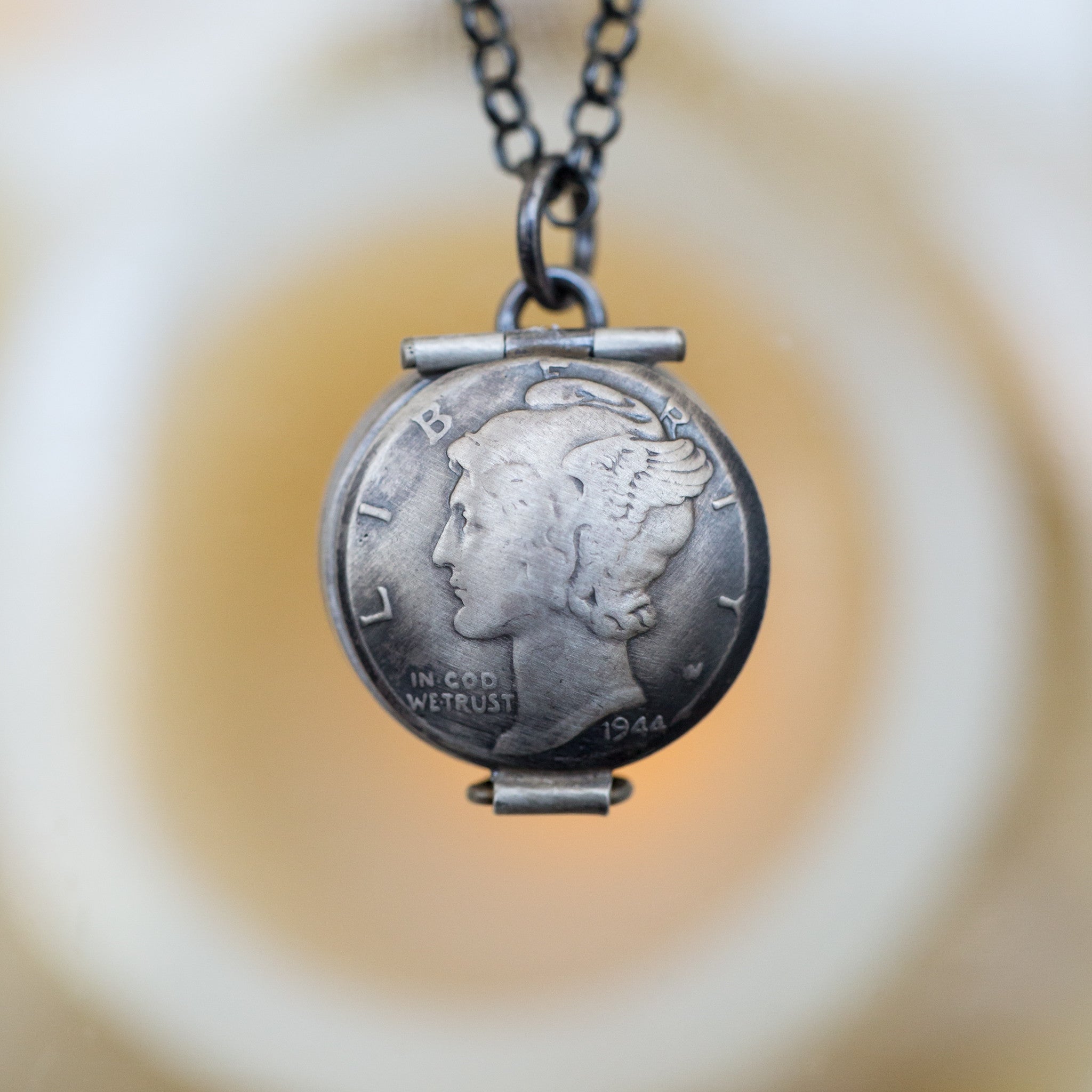 Mercury Lucky Locket Necklace - Vintage Silver Pendant for Women | Perfect Gift for Birthday, Anniversary & Everyday Wear
