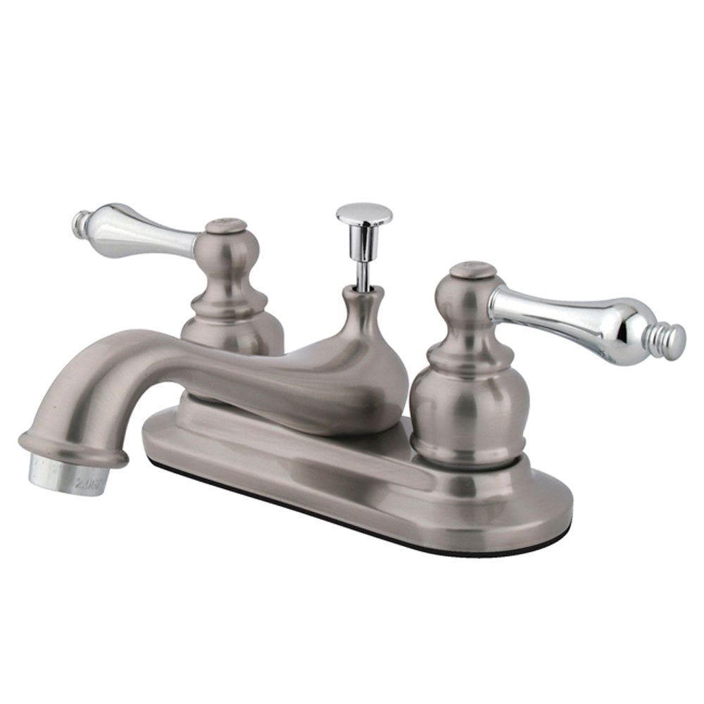 Kingston Brass GKB607AL 4-Inch Centerset Bathroom Faucet - Modern Waterfall Spout for Vanity Sink, Perfect for Home & Hotel Bathroom Renovation