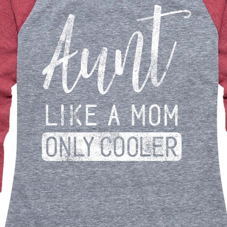 Cool Aunt Graphic T-Shirt for Women - Comfortable Raglan Sleeve Tee - Perfect for Casual Wear, Family Gatherings & Gift Giving
