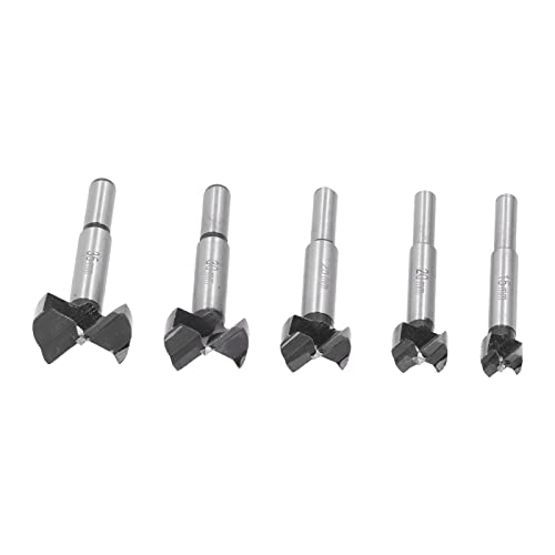 5PCS Flat Wing Drill Bit Set for Woodworking - High-Speed Steel Wood Hole Drill Bits - Perfect for Furniture Making, Carpentry & DIY Projects