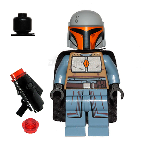 LEGO Star Wars Mandalorian Tribe Warrior Minifigure Grey/Orange - Collectible Action Figure for Display, Play & Gifts