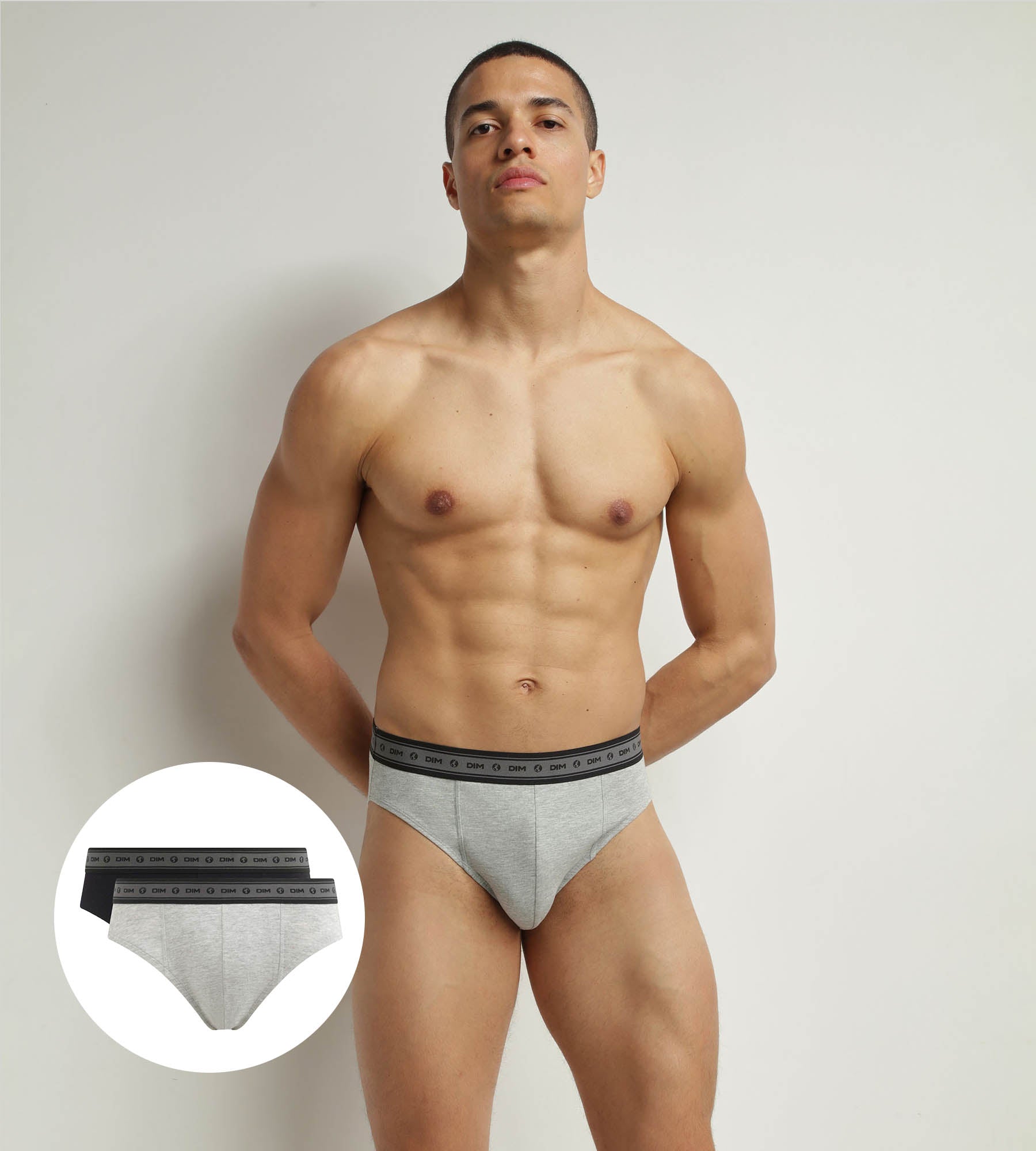 Organic Cotton Men's Boxer Briefs 2-Pack - Black & Pearl Gray - Dim Good - Soft & Breathable Underwear for Everyday Comfort & Active Wear