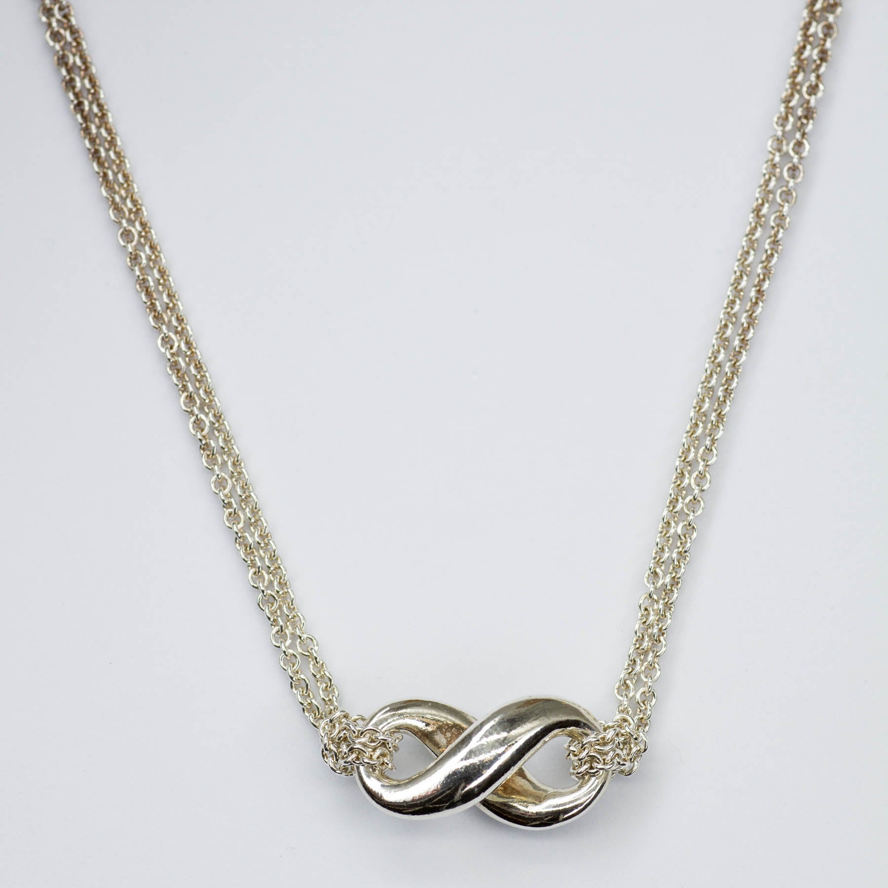 Tiffany & Co. 925 Sterling Silver Infinity Pendant Necklace - 16 Inch | Elegant Jewelry Gift for Women, Perfect for Anniversaries, Birthdays & Special Occasions