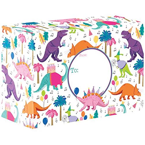Dinosaur Party Mailing Boxes (12 Pack) - Small Shipping Boxes for Gifts, Party Favors & E-commerce by Jillson & Roberts | Perfect for Birthday Parties, Online Stores & Small Business Packaging