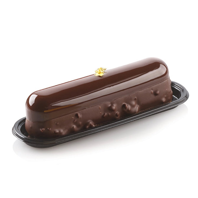 Premium L Eclair 120 Silicone Mold with Cutter - 8 Cavities for Perfect Eclairs, Cream Puffs & Pastries | Ideal for Home Baking, Professional Kitchens & Dessert Shops