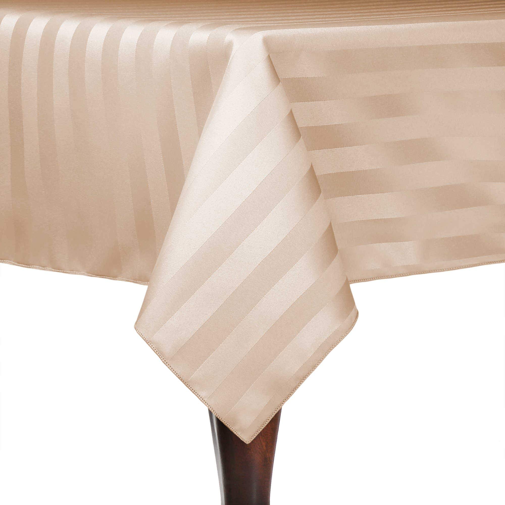 Satin Stripe Tablecloth 60x144 Inch for Cafe Dining & Events
