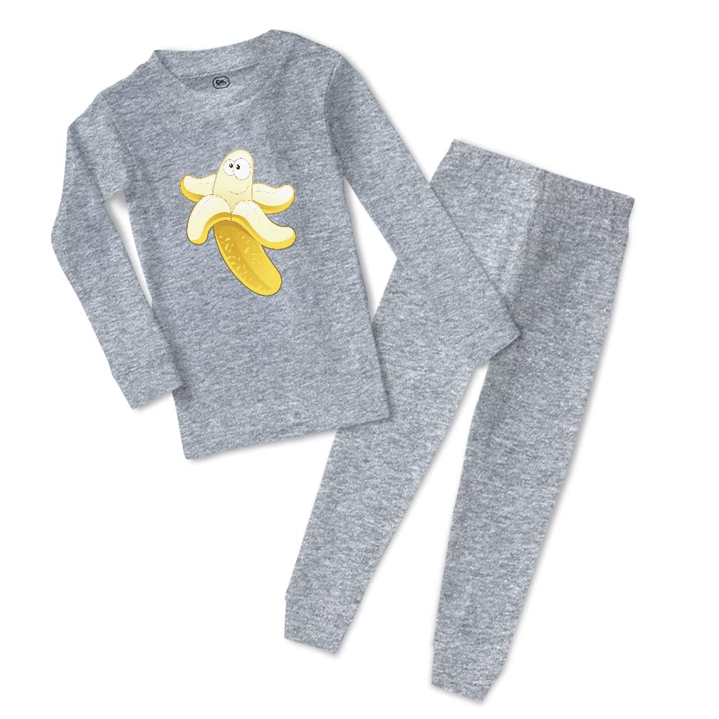**Custom Banana Print Cotton Toddler Pajamas for Boys & Girls - Soft & Snug Fit - Cute Food & Beverage Themed Sleepwear for Kids - Perfect for Bedtime, Lounging & Playtime**
