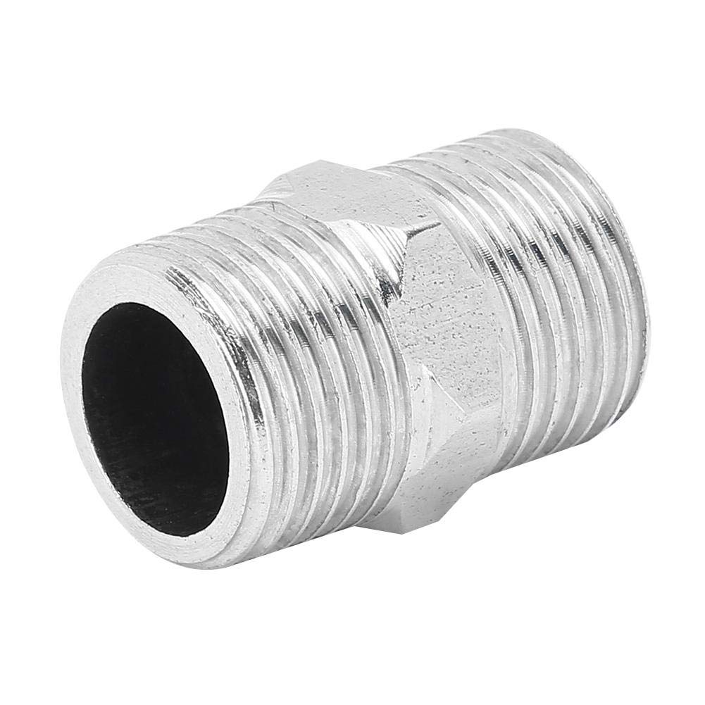 1/2 Inch Stainless Steel Pipe Connector Fittings - 5PCS High Pressure Hex Nipple for Plumbing, Water Supply, Gas Lines & Industrial Applications