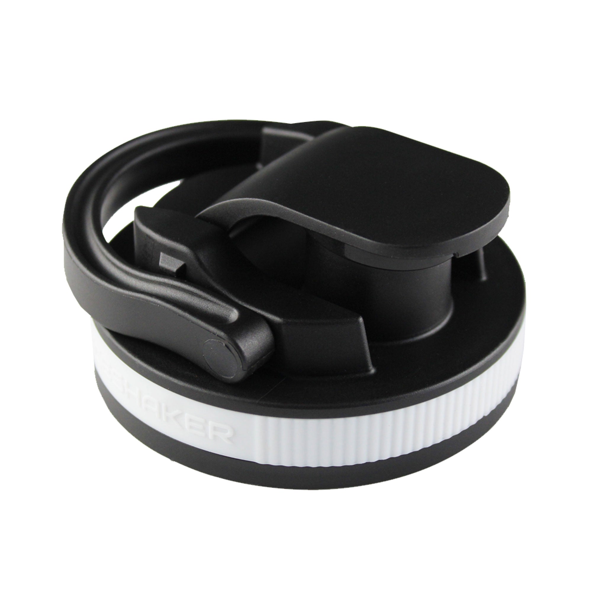 26oz Shaker Bottle Lid - Black with White Band - Perfect for Protein Shakes & Gym Workouts