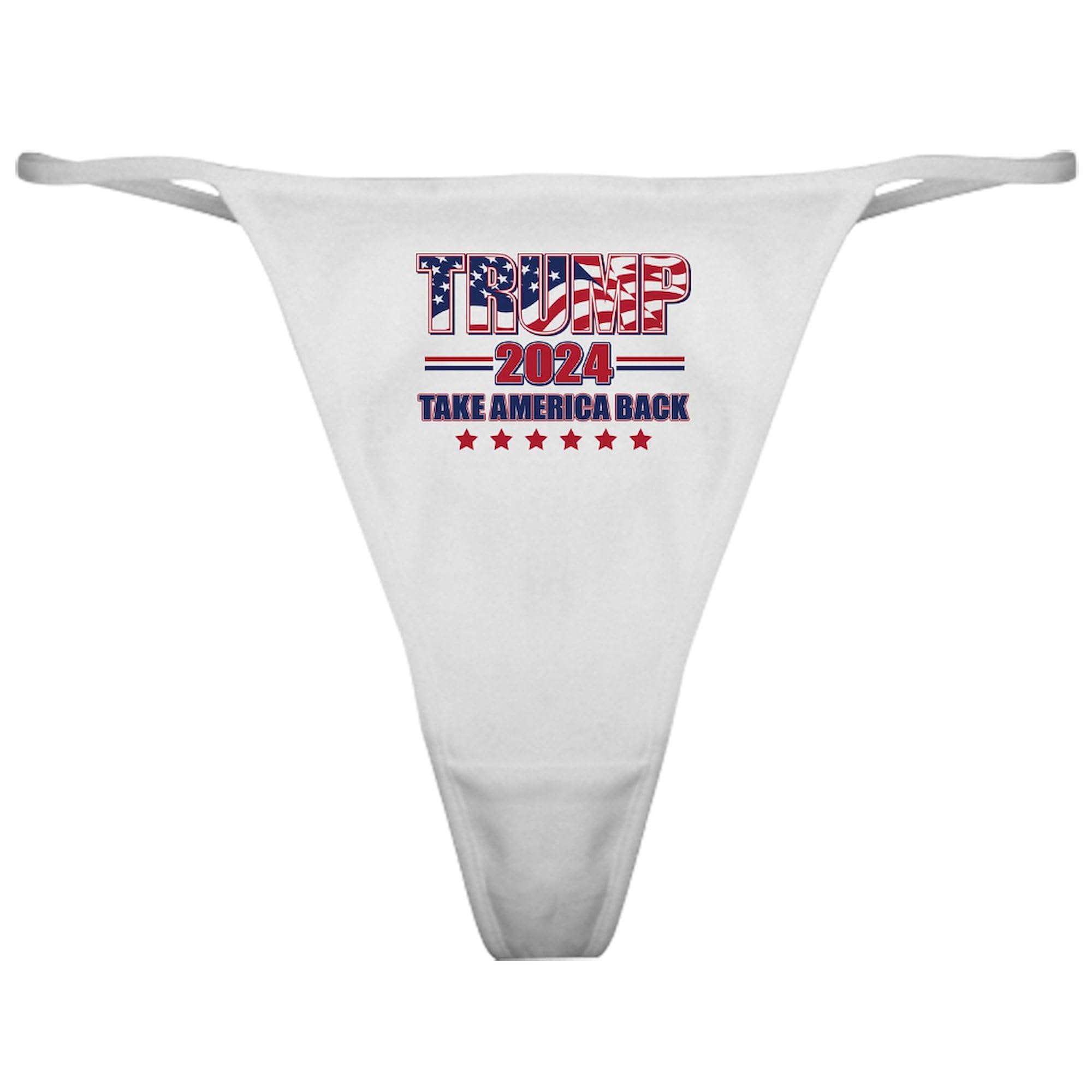 Trump 2024 Take America Back Women's Classic Thong Underwear | Patriotic Political Underwear for Supporters | Comfortable & Stylish for Campaign Events & Daily Wear