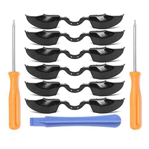 6PCS Replacement Bumpers & Triggers LB RB Buttons with T6 T8 Screwdrivers for Xbox One Elite Controller - Black | Repair Kit for Worn-out Buttons | Perfect for Gaming Enthusiasts & DIY Repairs