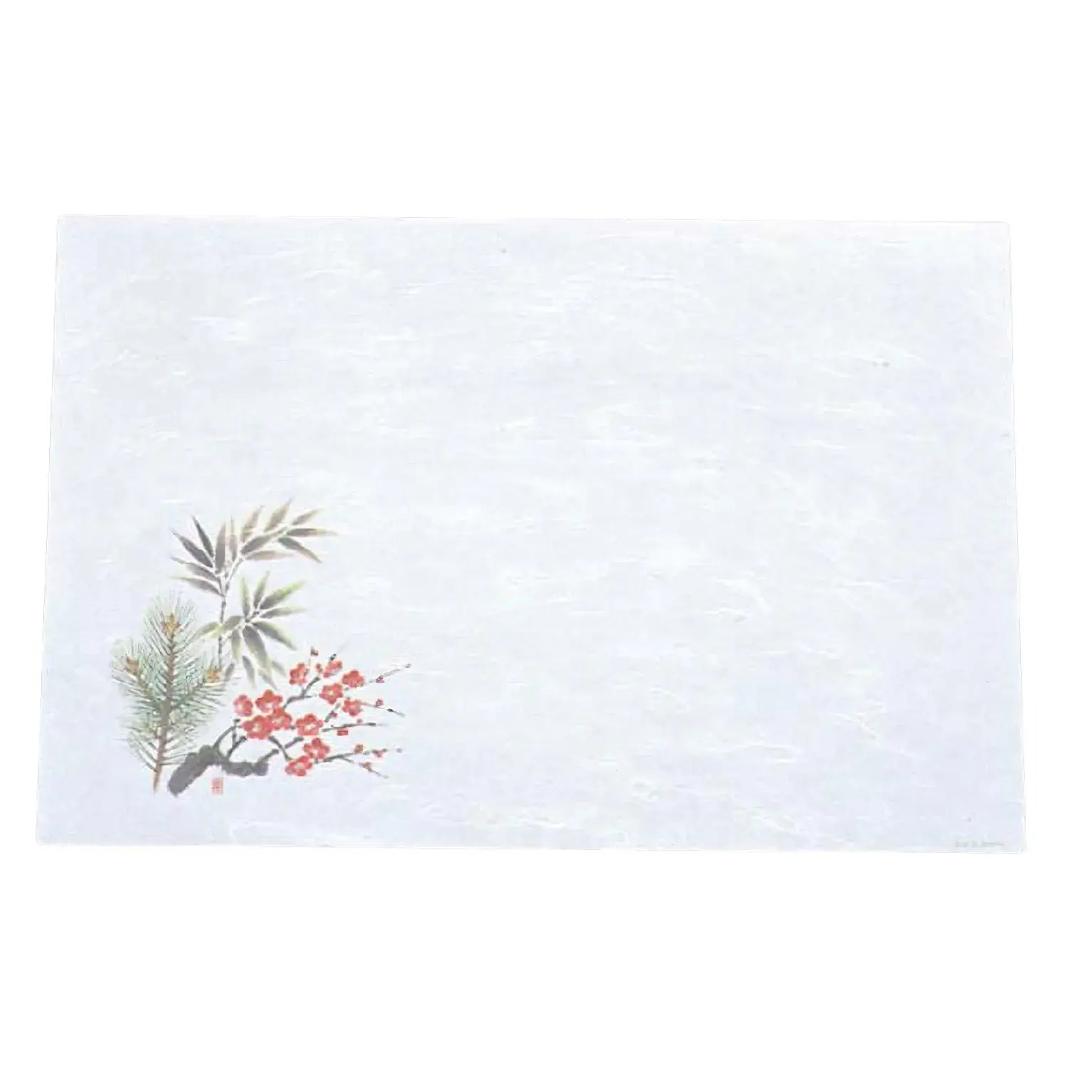 Premium Japanese Washi Paper Placemats - Shochikubai Design (Set of 100) for Dining Table Decor, Party Supplies & Traditional Tea Ceremony