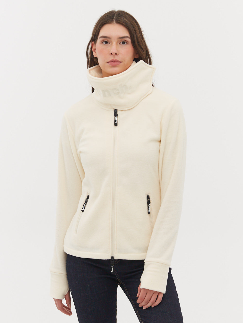Women's Soft Microfleece Wrap Neck Zip Up Jacket - Cozy Winter Outerwear for Hiking, Camping & Outdoor Activities