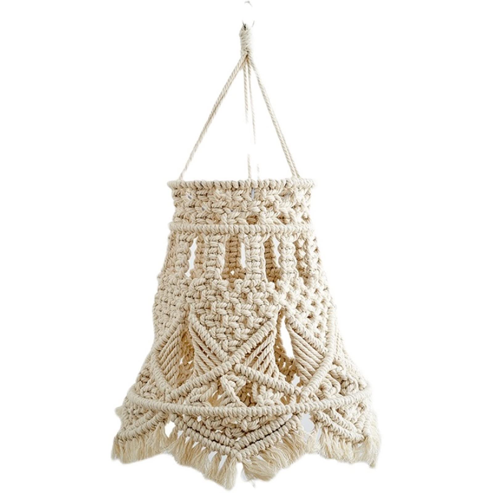 HXTSWGS Handwoven Woven Pendant Light Shade - Natural Rattan Farmhouse Hanging Lamp for Home, Restaurant, Cafe & Teahouse Decor - Perfect for Dining Room, Living Room, Bedroom & Patio Lighting