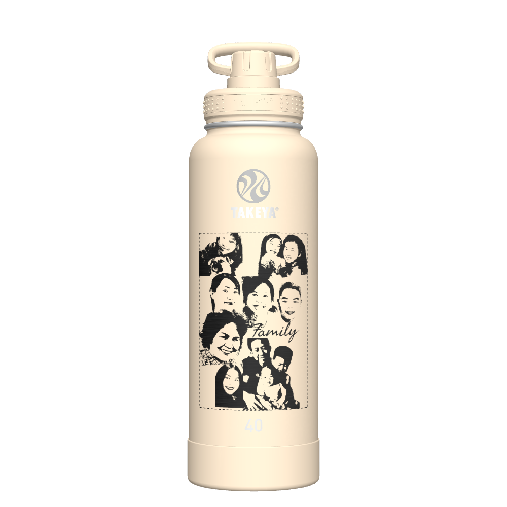 40oz Leak-Proof Bottle with Spout Lid for Oatmilk - Customizable & BPA-Free - Perfect for Smoothies, Coffee, and On-the-Go Hydration